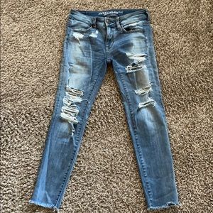 Diatressed Jegging Crop jeans 👖